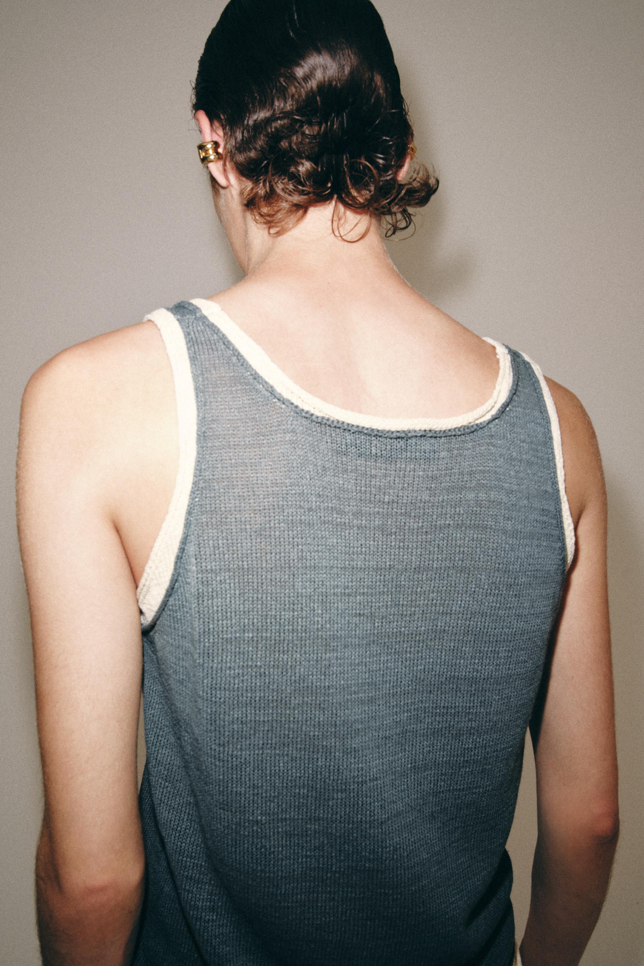 TOP EN MAILLE BIMATIÈRE
